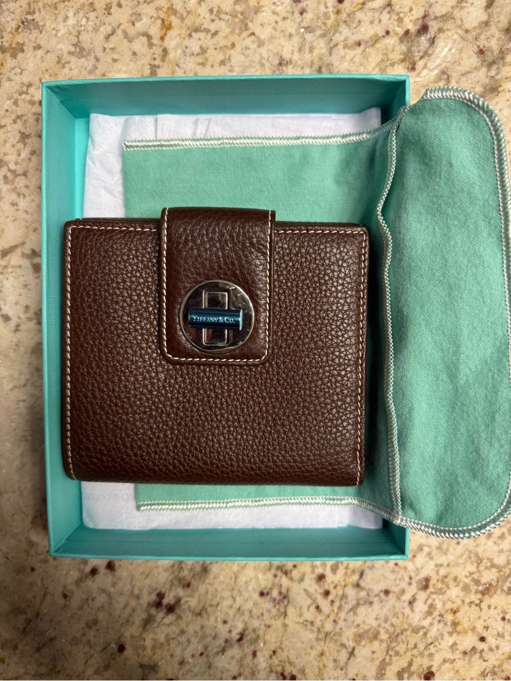 Tiffany & Co. Brown Leather Bifold Wallet